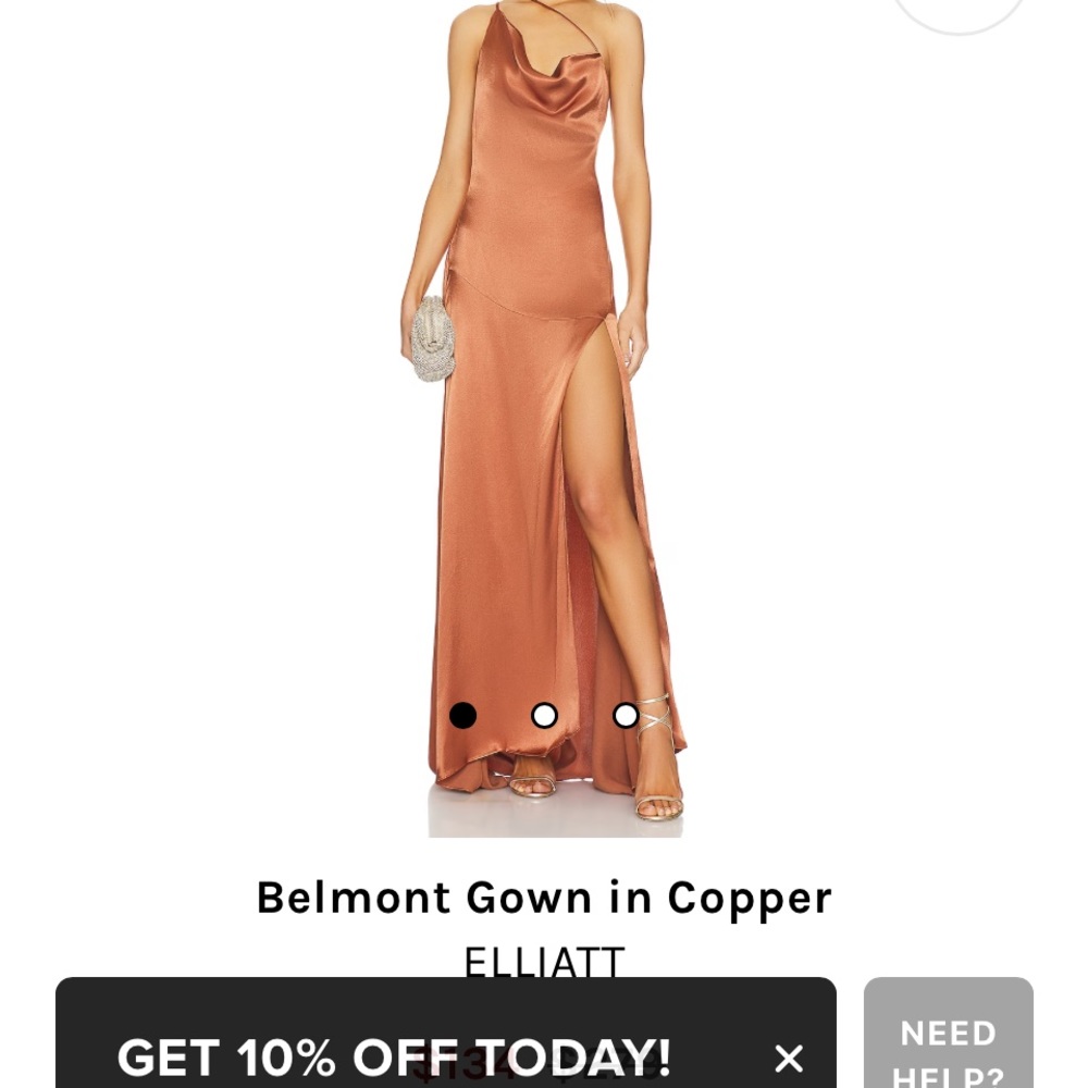 Floor length copper dress size small